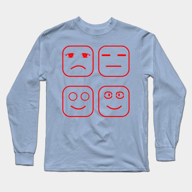 Cube face 6 Long Sleeve T-Shirt by Everyday Magic
